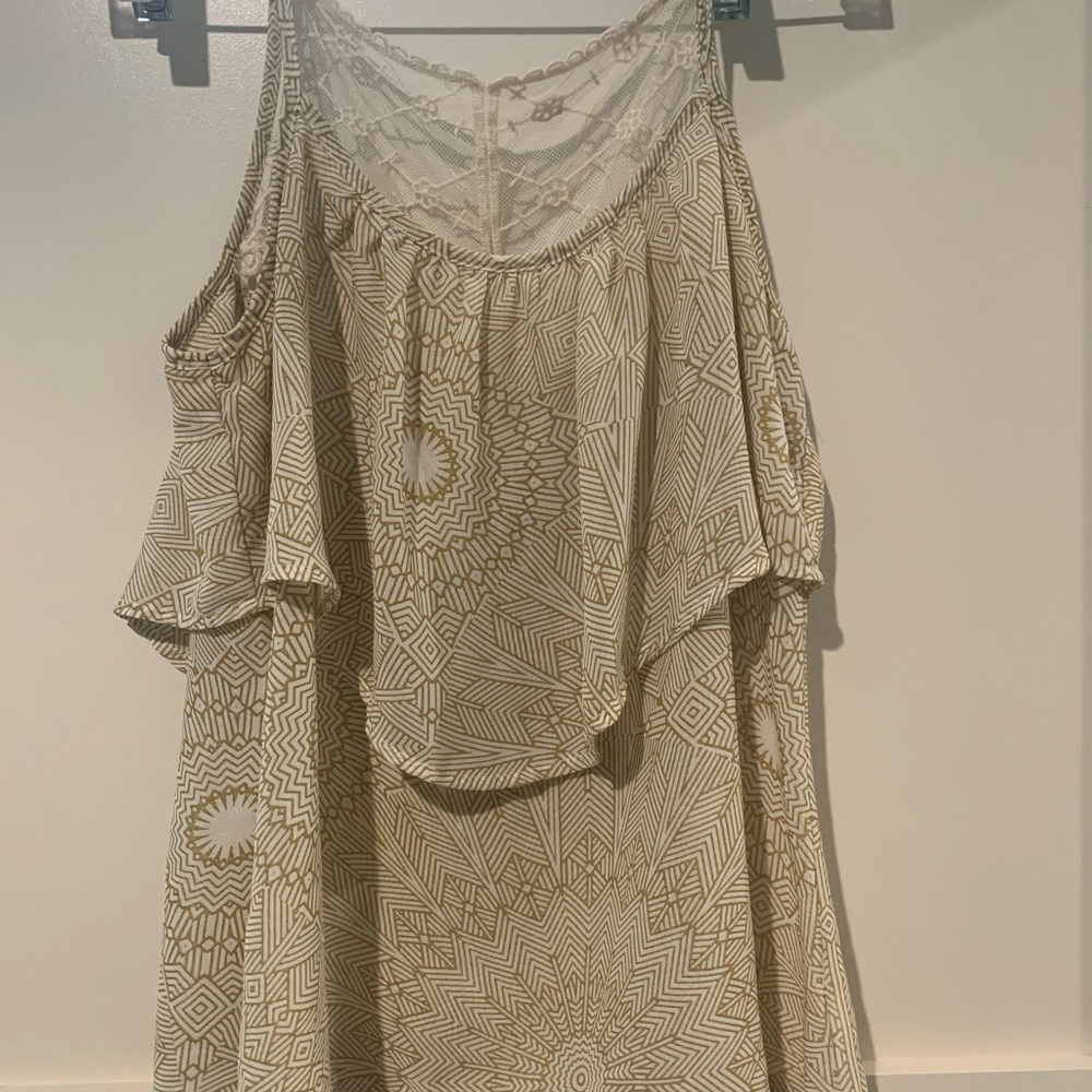 Dressy tank with lace back